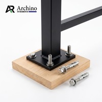 Rampe horizontale en alliage d'aluminium durable et antirouille, revêtement poudré RAL personnalisé pour escalier et balcon, garantie 5 ans