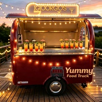 Superbe remorque alimentaire rouge foncé, bar à boissons extérieur, kiosque mobile, chariot conteneur à vendre