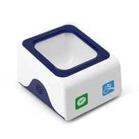 Escáner de código de barras de escritorio JR P10 USB 1D 2D omnidireccional manos libres plataforma con cable escaneo automático lector de código de barras de supermercado