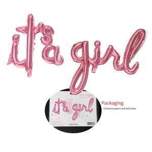 All'ingrosso palloncini in lamina di lettere <span class=keywords><strong>è</strong></span> un palloncino di pellicola per ragazze congiunto con imballaggio in cartone decorazione di compleanno Baby Shower - Product Image 1