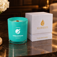 Bougie parfumée de haute qualité personnalisée, vente en gros, emballage de luxe avec logo pour bougie parfumée, cadeaux de fête