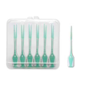 แปรงซอกฟันแบบใช้แล้วทิ้ง ไม้จิ้มฟันแบบมีด้ายขัดฟัน ปลายยาง - Product Image 2