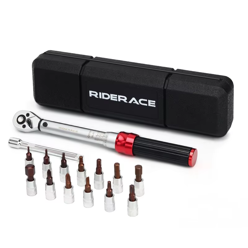 Set Chiave Dinamometrica 45 Pezzi MASKO 1/4'' 5-25 Nm - Con Prese, Punte E Guanti, +/-4% Precisione, In Acciaio Cr-V Per Auto E Moto