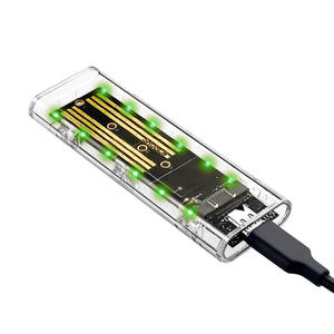 حالة شفافة M.<span class=keywords><strong>2</strong></span> ssd نوع C USB3.1 مع RGB ضوء ملون ngff ساتا nvme بروتوكول مزدوج m.<span class=keywords><strong>2</strong></span> ssd الضميمة - Product Image 4