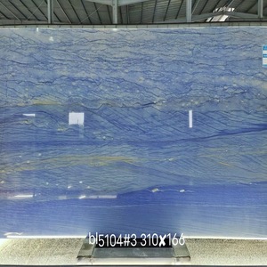 Mesa de Comedor y Mesas Auxiliares de Mármol Pulido Granville con Bandeja de Té de Piedra Natural Azul de Lujo para Uso en el Hogar y Hoteles - Product Image 1
