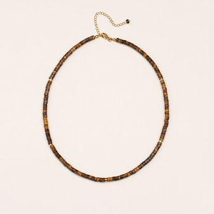Handgemaakte trouwketting tijgeroog ronde vorm verguld kralen verstelbaar fijne kralenkettingen - Product Image 5