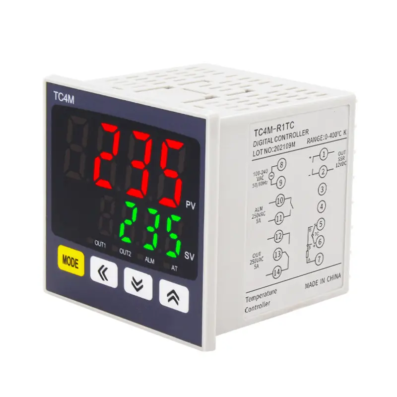 48*48mm PID Control 100-240VAC TC4M Relay SSR Output Digital Temperature Controllers