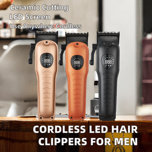 เครื่องตัดผมไร้สายแบบมืออาชีพ พร้อมจอ LED เซรามิก ชาร์จผ่าน USB ใช้งานได้นาน เหมาะสำหรับร้านตัดผมและโรงแรม - Product Image 2