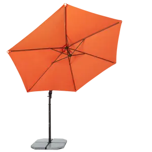 OEM 10Ft Auto Cantilever Garden Umbrella Outdoor Parasols Adjusted Heights Patio Umbrellas Orange