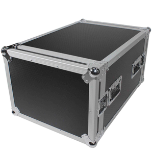 Factory Supply Customize Aluminum <strong>Flight</strong> <strong>Case</strong> 8U Space Rack Mount ATA <strong>Flight</strong> <strong>Case</strong> 24 Inch Depth with 4 Handles - Product Image 1
