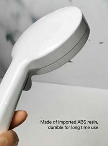 Kit de Ducha de Mano con Rociador de Lluvia a Presión para Montar en la Pared del Baño, con Manguera de Plástico ABS y Acabado Cromado - Product Image 3