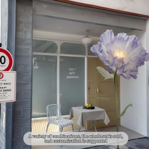 Trang trí trưng bày hoa mẫu đơn mới với sự im lặng mở và đóng hoa lụa hướng dẫn đường hoa lụa màu gradient - Product Image 6