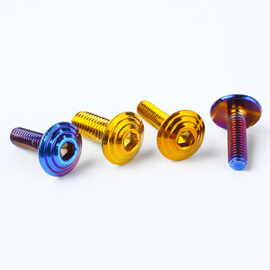Acero inoxidable 304 doble anillo azul quemado M8 oro modificado tornillos accesorios de motocicleta M8 Roscas Métricas tornillos de disco de freno - Product Image 3