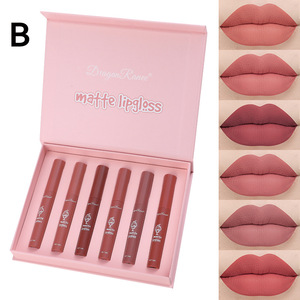 Set de 6 Brillos Labiales Mate <span class=keywords><strong>Dragon</strong></span> Ranee - Acabado Aterciopelado de Larga Duración, 6 Colores para <span class=keywords><strong>Maquillaje</strong></span> Diario y de Fiesta - Product Image 6