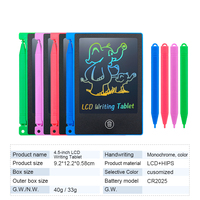 Tablette de dessin LCD miniature de 4,5 pouces, bloc-notes électronique pour enfants, tablette d'écriture portable sans papier, tableau à gribouiller réutilisable, jouet