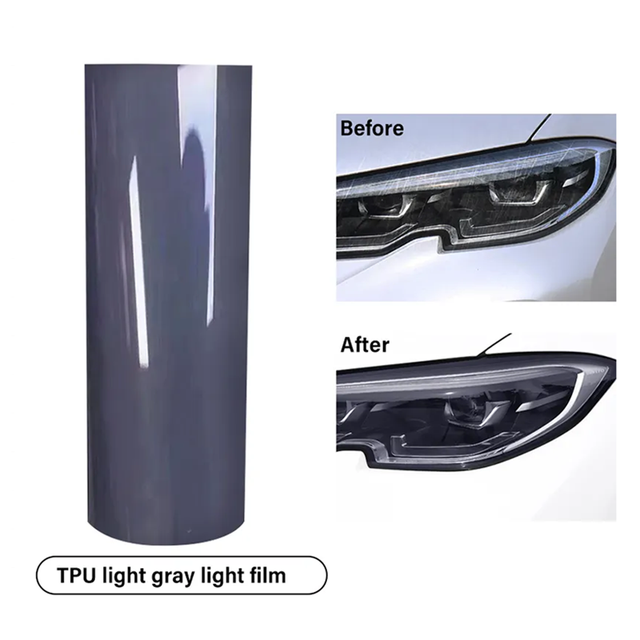 Car Tail Light LED Film Transparent UV Proof Luxury Exposed Sunlight TPU Car Wrap Anti Scratch Car Headlamp Protective Film