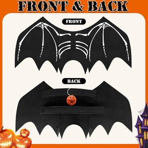 Poliéster Lujo Halloween Otros accesorios de ropa para mascotas Alas de murciélago negro Disfraz de perro Cosplay - Product Image 5