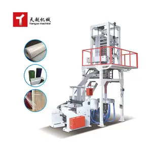 Tianyue China Hdpe Ldpe Lldpe Small Mini Film Blowing Machine 2 Color Pla Biodegradable Film Blown Extruder Machine