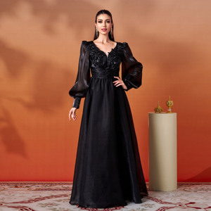 open lace back dress Black Organza Ghost Dress Medium