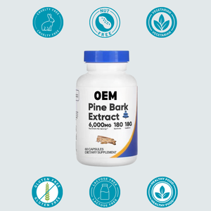 Cápsulas de Extracto de Corteza de Pino 95% OPC |   Potente antioxidante para la salud de la piel y vascular - Product Image 2