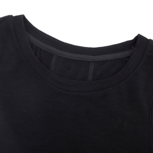 Camiseta sin mangas ajustada de lana merina para hombre, ropa de Fitness sin olor con logotipo personalizado para entrenamiento de gimnasio, tela teñida de hilo de 180GSM - Product Image 4