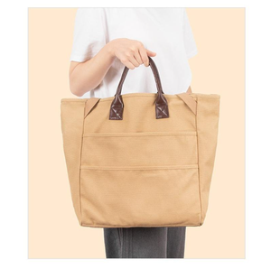 Sac fourre-tout en toile de couleur unie, sac fourre-tout en toile personnalisé, sac à bandoulière en toile, sac de shopping - Product Image 1