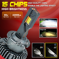 Bombilla LED para Faros Delanteros GTLED D2SR con Controlador Externo, 65W, 22000LM, 6000K, Decodificador Canbus, Reemplazo Directo para D2SR HID Original