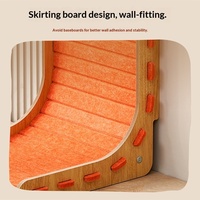 Grattoir pour chat en feutre de luxe moderne en forme de L vertical, grand format, durable, résistant aux rayures et à l'usure, ne perd pas ses poils