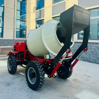 Camion malaxeur à béton autochargeur 0,8 m³ 24 km/h, mini mobile auto-alimenté, idéal pour les petites maisons résidentielles - Meilleures ventes