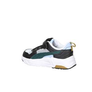รองเท้าผ้าใบเด็กพูม่าสีขาวสีดำแบบปิดด้วยเวลโครสไตล์บาสเก็ตบอล - Product Image 3