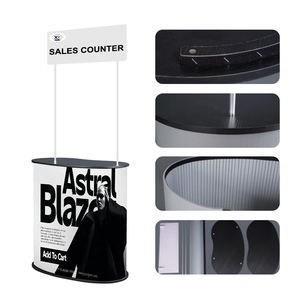 Ensemble de comptoir promotionnel portable et pliable, avec espace graphique personnalisé, design peu encombrant, réutilisable, prix de gros, pas encore de commentaires - Product Image 3