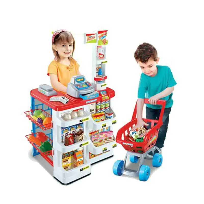 नाटक रसोई खेलने सेट बच्चों सुपरमार्केट खिलौना