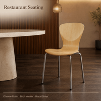 Chaise de restaurant en bois à prix d'usine, chaise de salle à manger en bois rembourrée, chaise de salle à manger en bois massif