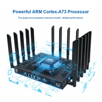 Routeur modem sans fil MT7988AV Quad Core 4x4 Mimo 5g Antenne X62 X75 BE19000 Tri-bande WiFi 7 Double emplacement pour carte SIM Openwrt
