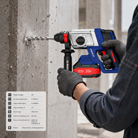 NANWEI 20V Outil électrique sans fil multifonction industriel pour béton, perceuse à percussion rotative sans balais