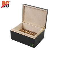 Boîte à cigares rectangulaire en bois recyclable de luxe sur mesure, de haute qualité, fabriquée à la main, gravée au laser