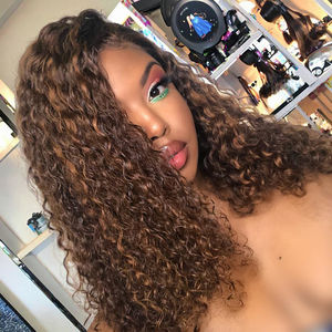 #4/27 Silky Kinky Curly HD Cierre Raw Virgin Vietnamita Doble dibujado Original <span class=keywords><strong>Cabello</strong></span> humano Glueless <span class=keywords><strong>Corto</strong></span> 5x5 2x6 Transparente - Product Image 1