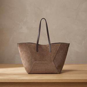 Pochette décontractée légère en cuir véritable pour femme, capacité 3L+, minimaliste, imperméable, avec bandoulière, deux poignées et fermeture éclair - Product Image 5