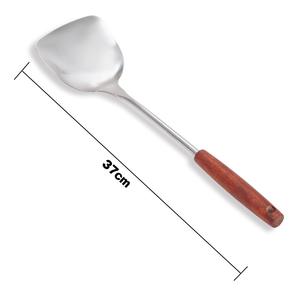 <span class=keywords><strong>Wok</strong></span> en acier au carbone antiadhésif, fond plat, casserole à sauté asiatique, couvercle et spatule, louche disponibles - Product Image 5