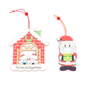 Nouveaux ornements en bois peints, décorations de Noël, décorations pour sapin de Noël, ornements créatifs en forme de masque pour personnes âgées. - Product Image 5