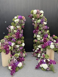 Arrangement floral artificiel vintage vert olive et violet pour mariage, <span class=keywords><strong>centre</strong></span> <span class=keywords><strong>de</strong></span> <span class=keywords><strong>table</strong></span> en hydrangea violet pour décoration <span class=keywords><strong>de</strong></span> mariage d'automne - Product Image 5