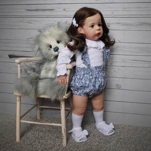 Muñeca Reborn NPK de 60 cm, Muñeca de Moda Realista con Cabello Rizado, Material de PVC, para Niños de 4 a 6 Años - Product Image 1