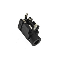 Conector de audio hembra de 3,5mm, Conector de auriculares Dip de 3 pines, interfaz de audio con aislamiento negro