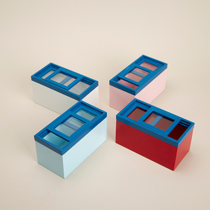 Escala 1:12 DIY juguete de madera casa de muñecas congelador en miniatura refrigerador accesorios de tiro con Mini modelo de muebles para jugar - Product Image 2