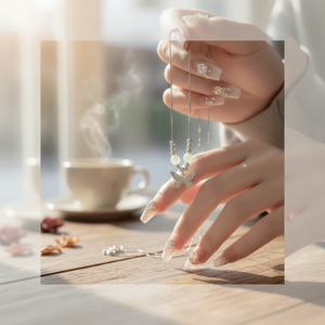 Vendita calda di tendenza gotico collana pendente di perle iniziali moda classica per ragazze catene di titanio disponibili all'ingrosso - Product Image 3