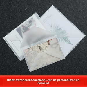 Enveloppes en papier calque transparent, vente en gros, pour cartes postales vintage <span class=keywords><strong>de</strong></span> <span class=keywords><strong>mariage</strong></span>, invitations, protège-documents, avec logo. 3 B6 Chine - Product Image 5