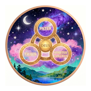 Moneta commemorativa in rame da 1oz.999, squisita, a doppia faccia, con motivo teologico e scudo, per collezionisti di dottrine cristiane - Product Image 2