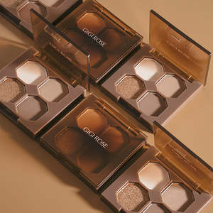 พาเลทอายแชโดว์ GIGI Rose Private Label คุณภาพสูง ติดทนนาน กันน้ำ 4 สี แมทท์และกลิตเต<span class=keywords><strong>อร</strong></span>์ เครื่องสำอางที่ดีที่สุด - Product Image 1