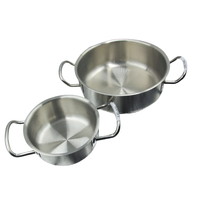 Offre Spéciale commercial grandes casseroles à sauce ensemble de marmites en acier inoxydable batterie de cuisine à induction casseroles antiadhésives pour restaurant