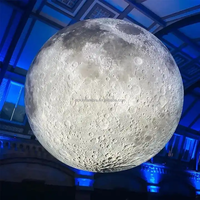 Décoration publicitaire géante, modèle de lune gonflable, grand ballon gonflable lune étoile soleil avec lumière LED